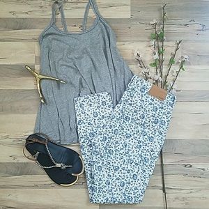 Madewell Floral Ankle Skinnies